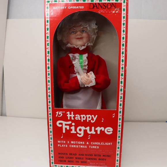 Vintage 90s Mr and Mrs Santa Claus 15” Danson Christmas Figure Music and Motion - Picture 2 of 16